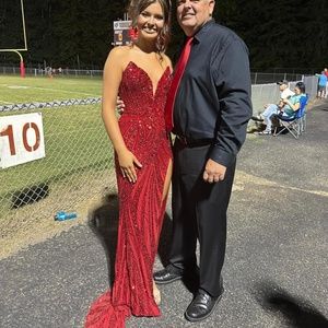 Red Ashley Lauren Homecoming Dress Size 6